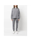 Women's Virgin Wool Loopback 4 Bar Crewneck Sweatshirt Grey - THOM BROWNE - BALAAN 3