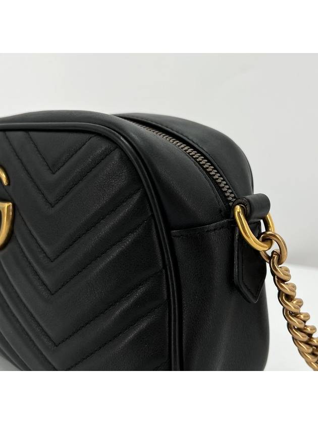 Matelasse GG small chain cross bag black - GUCCI - BALAAN 7