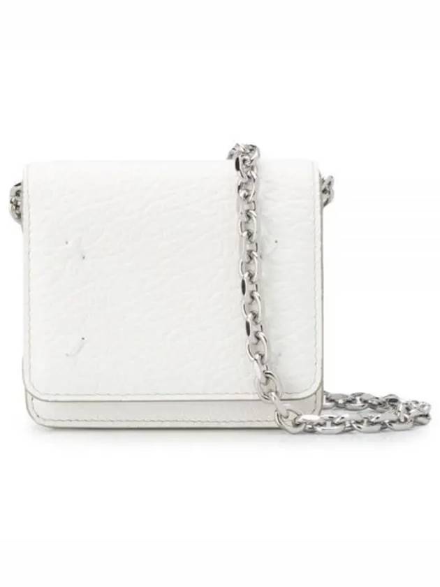 Embroidery Logo Chain Cald Wallet Light Grey - MAISON MARGIELA - BALAAN 2