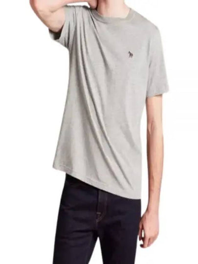 Zebra Logo Crew Neck Cotton Short Sleeve T-Shirt Grey - PAUL SMITH - BALAAN 2