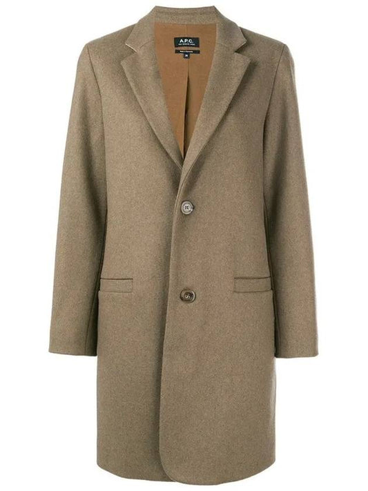 Wool Single Coat Taupe - A.P.C. - BALAAN 2