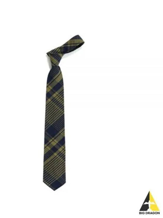 Neck Tie NavyOlive Cotton Plaid 24S1H006 OR409 ES062 - ENGINEERED GARMENTS - BALAAN 1