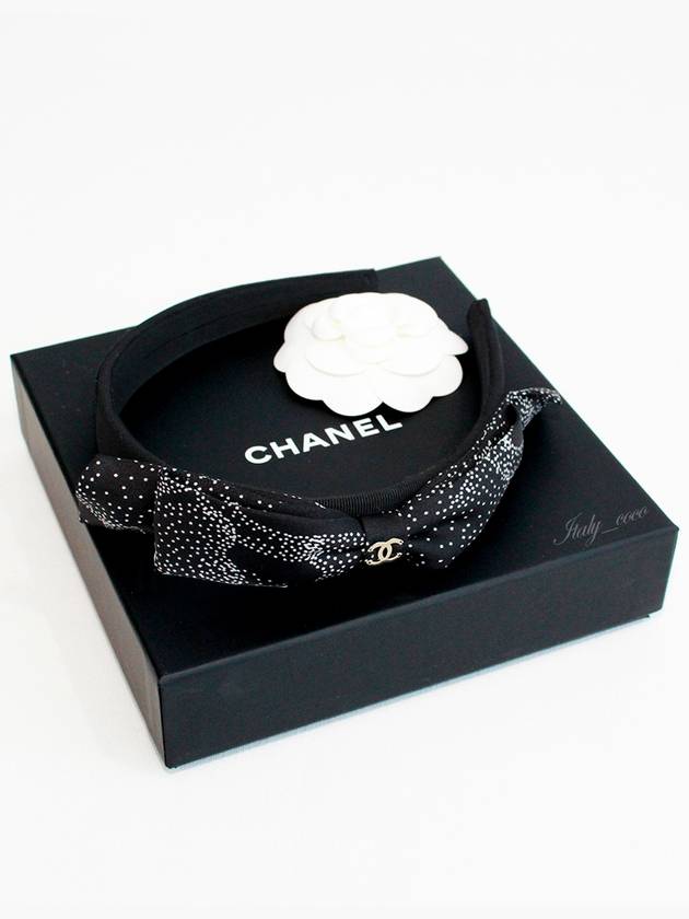 Ribbon CC logo hairband black AA9616 B14786 NS765 - CHANEL - BALAAN 9