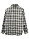 Flannel Check Button-Up Long Sleeve Shirt White Black - ACNE STUDIOS - BALAAN 4