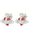 New Diamante Heart Earrings Silver - VIVIENNE WESTWOOD - BALAAN 3