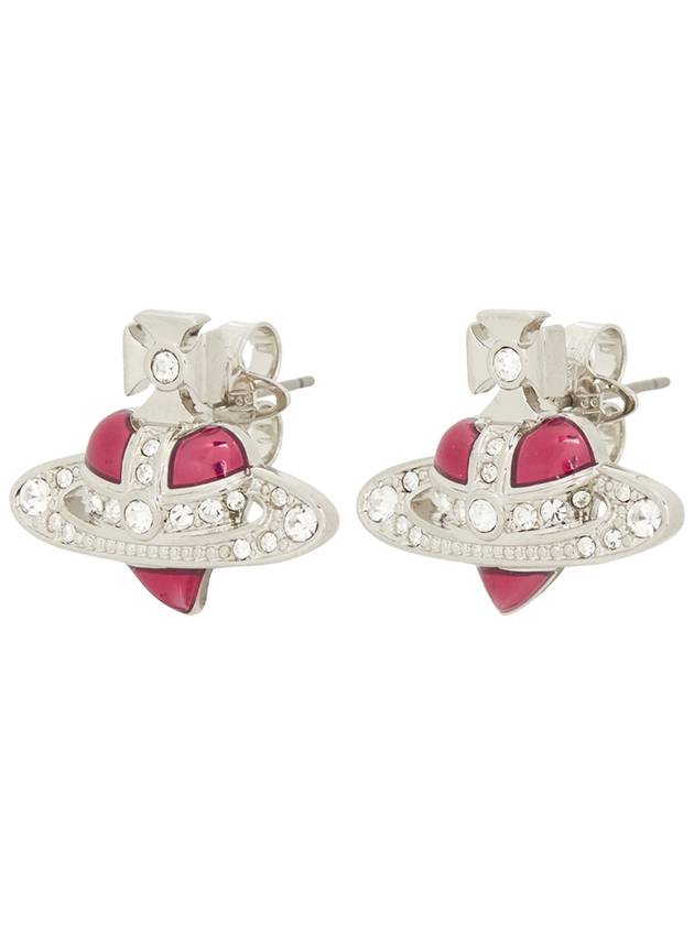 New Diamante Heart Earrings Silver - VIVIENNE WESTWOOD - BALAAN 3