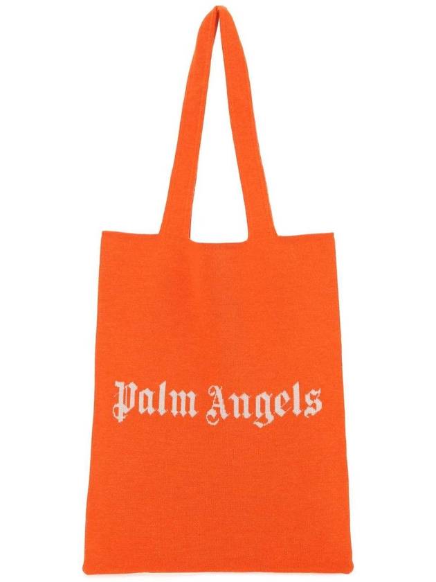 ORANGE Orange wool blend shopping bag PWNA041S22KNI001 2001 - PALM ANGELS - BALAAN 1