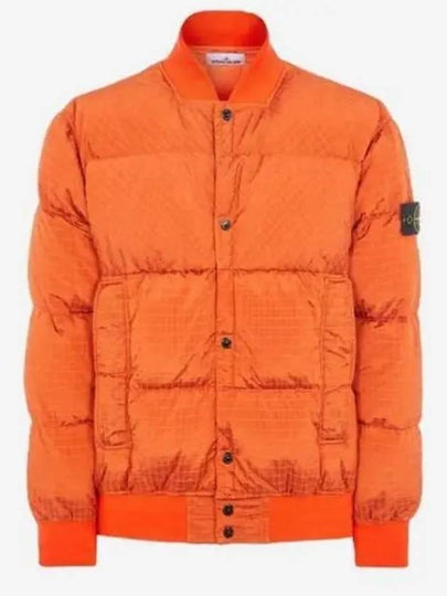 Macro Ripstop Nylon Metal Down Jacket Orange - STONE ISLAND - BALAAN 2