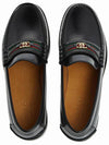 Double G Leather Loafers Black - GUCCI - BALAAN 7