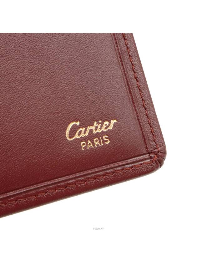 Burgundy Calfskin Must International Gusset Long Wallet L3001360 - CARTIER - BALAAN 7