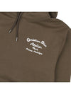 Atelier Logo Cotton Fleece Hoodie Khaki - DIOR - BALAAN 8