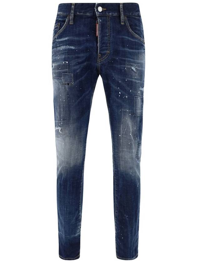 Toppa Wash Skater Straight Jeans Blue - DSQUARED2 - BALAAN 4