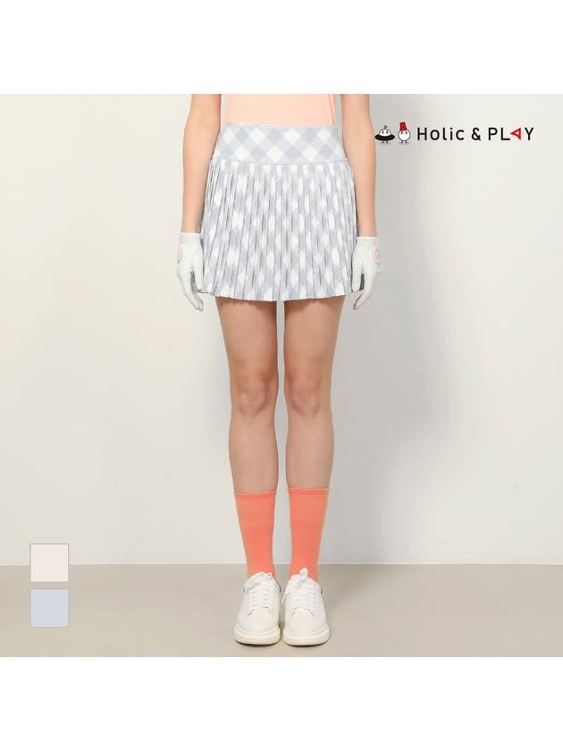 Window Check Print Mini Pleated CulottesHD2WCU006 - HOLIC&PLAY - BALAAN 3