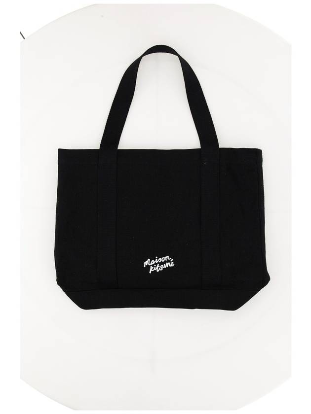 Fox Head Print Tote Bag Black - MAISON KITSUNE - BALAAN 4