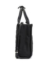 Triangle Logo Jagard Tote Bag Black - PRADA - BALAAN 3