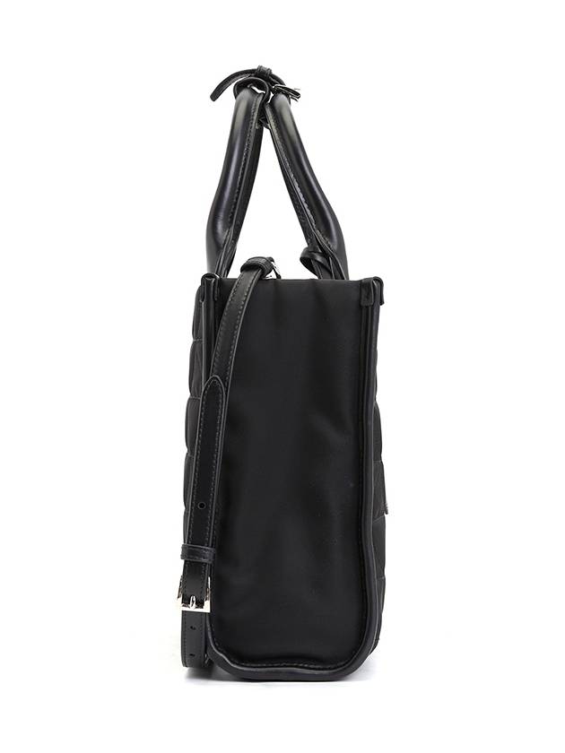 Triangle Logo Jagard Tote Bag Black - PRADA - BALAAN 3