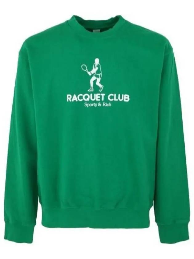 Racquet Club Crew Neck Sweatshirt Green - SPORTY & RICH - BALAAN 3