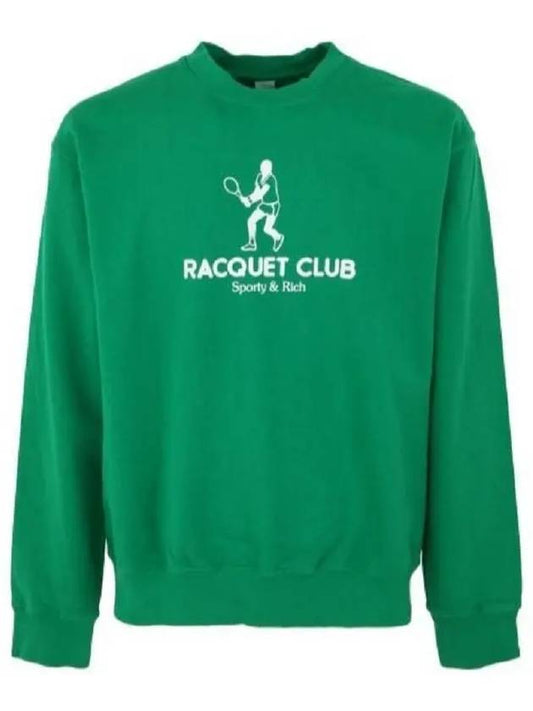 Racquet Club Crew Neck Sweatshirt Green - SPORTY & RICH - BALAAN 2