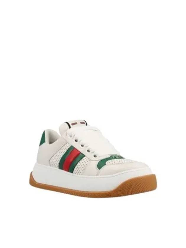 Women's Screener Web Low Top Sneakers White - GUCCI - BALAAN 2