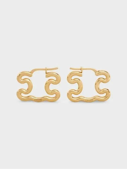 Triomphe Frame Large Earrings Gold - CELINE - BALAAN 2