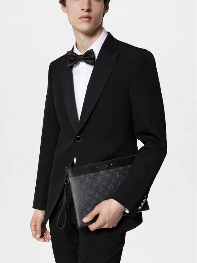 24 Years Men s Pochette To Go Leather Clutch Bag Black 81569 - LOUIS VUITTON - BALAAN 5