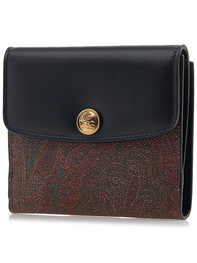 Paisley Print Card Wallet Brown Black - ETRO - BALAAN 3