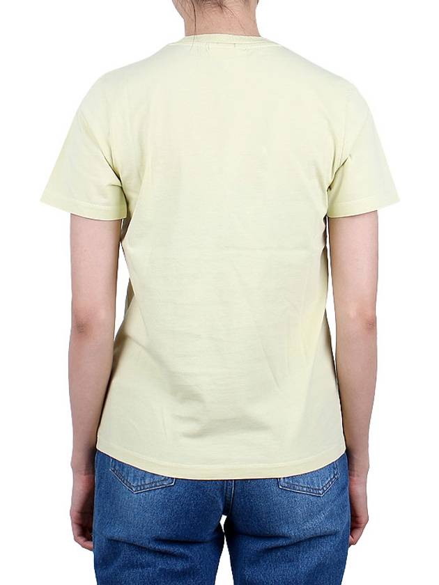 Fox Head Patch Regular Short Sleeve T-Shirt Chalk Yellow - MAISON KITSUNE - BALAAN 5