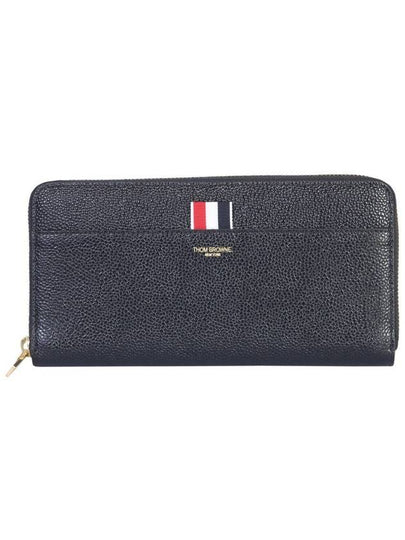 Grosgrain Tab Leather Continental Long Wallet Black - THOM BROWNE - BALAAN 2