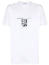 Graphic Print Round Short Sleeve T-Shirt White - GIVENCHY - BALAAN 2