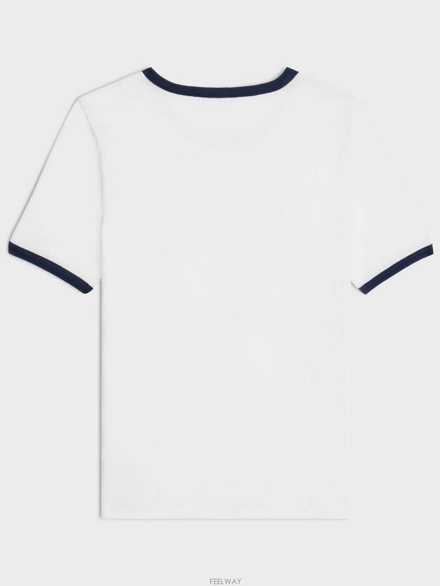 Heart Jersey Short Sleeve T-Shirt Off White - CELINE - BALAAN 5