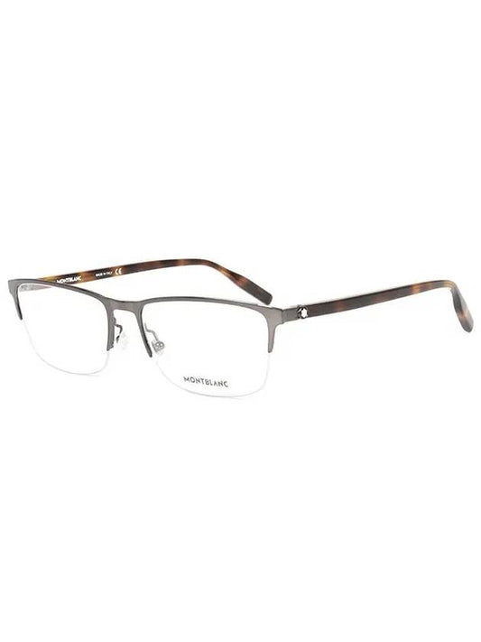 Eyewear Half Rimless Metal Eyeglasses Brown - MONTBLANC - BALAAN 2