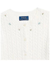 Kids Women s Flower Embroidery Cardigan White 901280 002 - POLO RALPH LAUREN - BALAAN 4