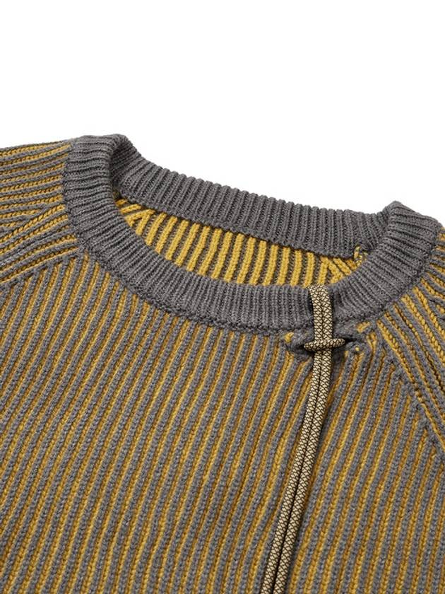 Dublin Reversible Loose Fit Raglan Knit Top Yellow Grey - S SY - BALAAN 6