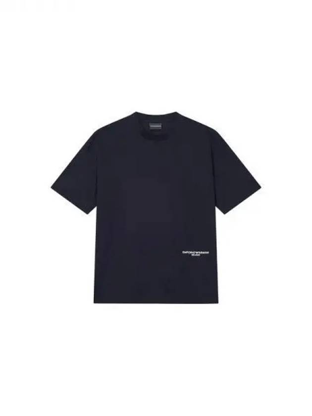 Men s Logo Print Cotton T Shirt Navy 271064 - EMPORIO ARMANI - BALAAN 1