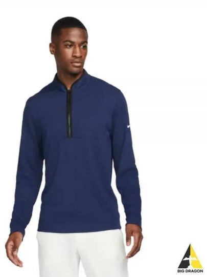 Men's Dry Fit Victory Half Zip Long Sleeve T-Shirt Navy - NIKE - BALAAN 2