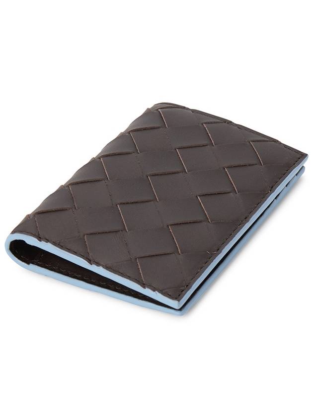 Intrecciato Flap Calfskin Card Holder Fondant - BOTTEGA VENETA - BALAAN 4