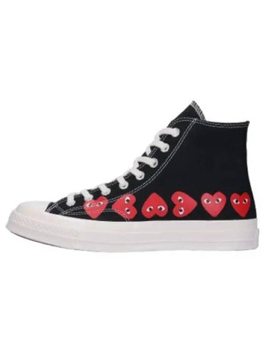 Converse Chuck Multi Heart High Top Sneakers Black - COMME DES GARCONS PLAY - BALAAN 1