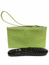 Small Leather Clutch Bag Green - BOTTEGA VENETA - BALAAN 6