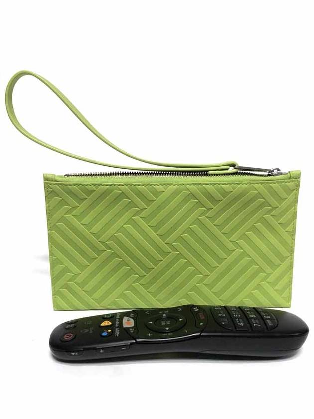 Small Leather Clutch Bag Green - BOTTEGA VENETA - BALAAN 6