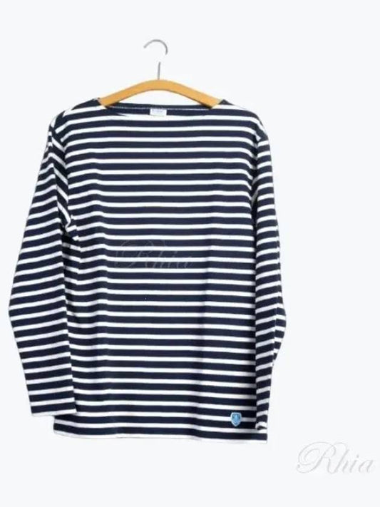 Minquiers Modern Stripe Long Sleeve T-Shirt Navy - SAINT JAMES - BALAAN 2