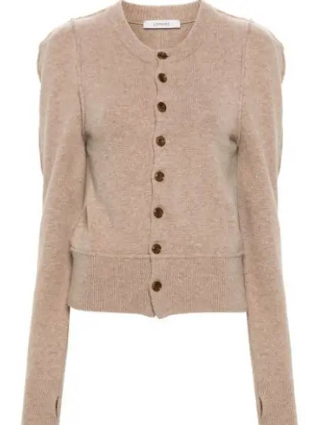 Fitted Wool Cardigan Coffee Latte - LEMAIRE - BALAAN 2