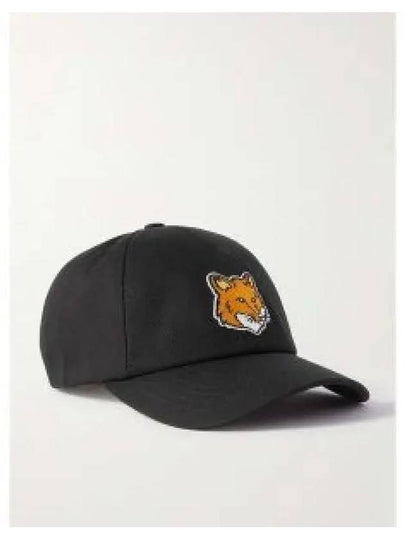 Large Fox Head 6P Ball Cap Black - MAISON KITSUNE - BALAAN 2