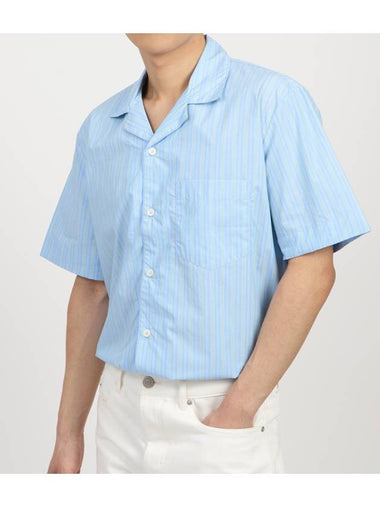 Chemisette Edd Short Sleeve Shirt Blue - A.P.C. - BALAAN 1