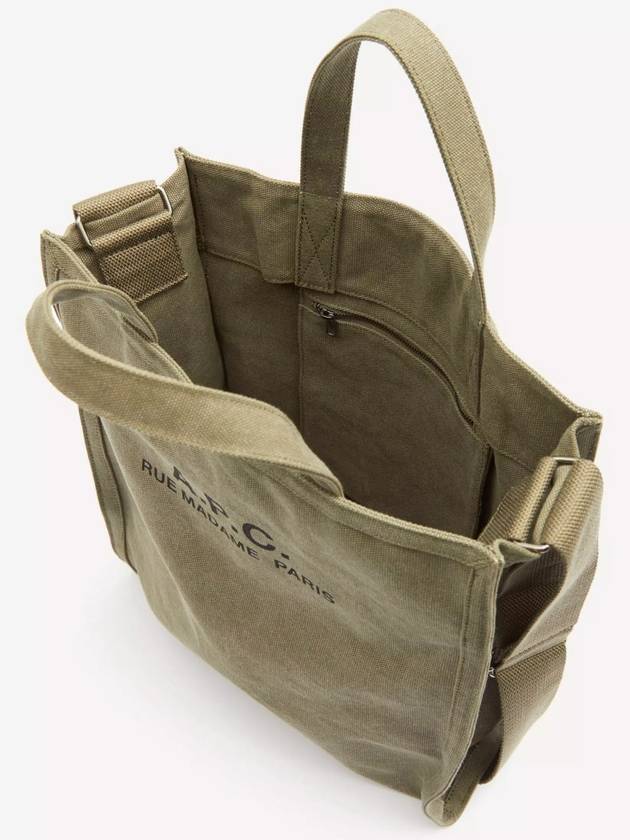 Recovery Logo Printing Cotton Tote Bag Khaki - A.P.C. - BALAAN 7