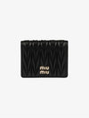 Matelasse Leather Half Wallet Black - MIU MIU - BALAAN 5