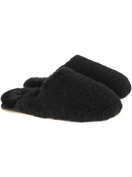 Maxi Curly Fur Slippers Black - UGG - BALAAN 1