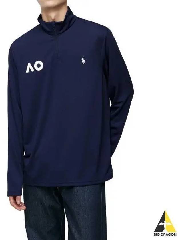 australian open long sleeve jersey navy - POLO RALPH LAUREN - BALAAN 1