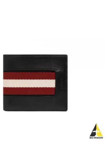 Striped half wallet black 598433 22369 - BALLY - BALAAN 1