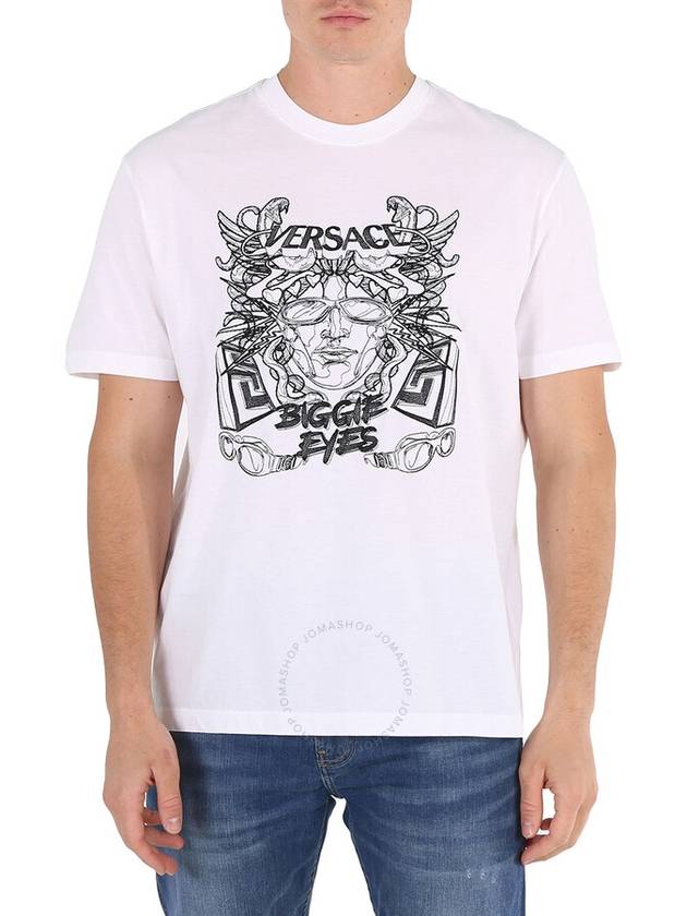 Cotton Medusa Logo Printing Short Sleeve T-Shirt White - VERSACE - BALAAN 2