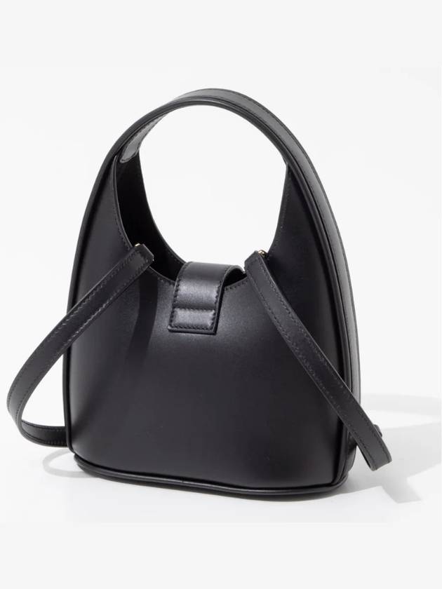 Women's Gancini Buckle Mini Hobo Shoulder Bag Black - SALVATORE FERRAGAMO - BALAAN 4